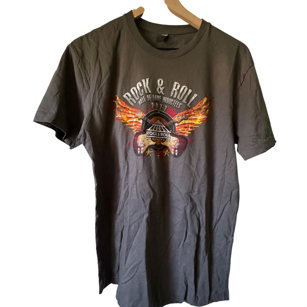 Rock & Roll Hall of Fame T-Shirt Mens M Grey NEW 2022 Inductees Fire & Wings